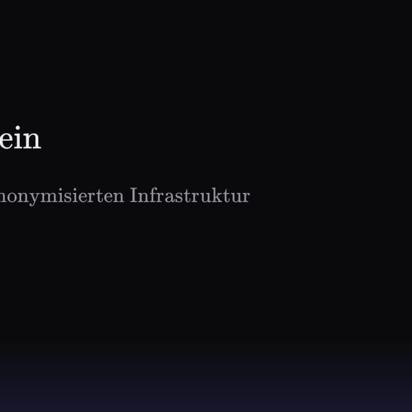 Sichtbar sein, ohne sich zu entblößen: Die Kunst der anonymisierten Infrastruktur